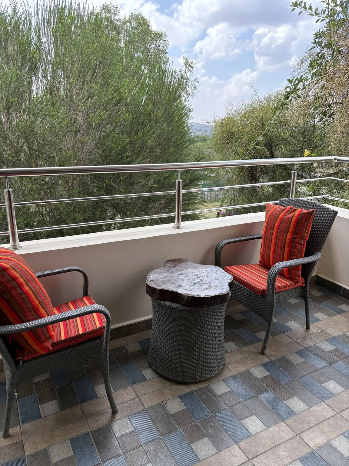 Villa 54 Executive Room private balcony seating
