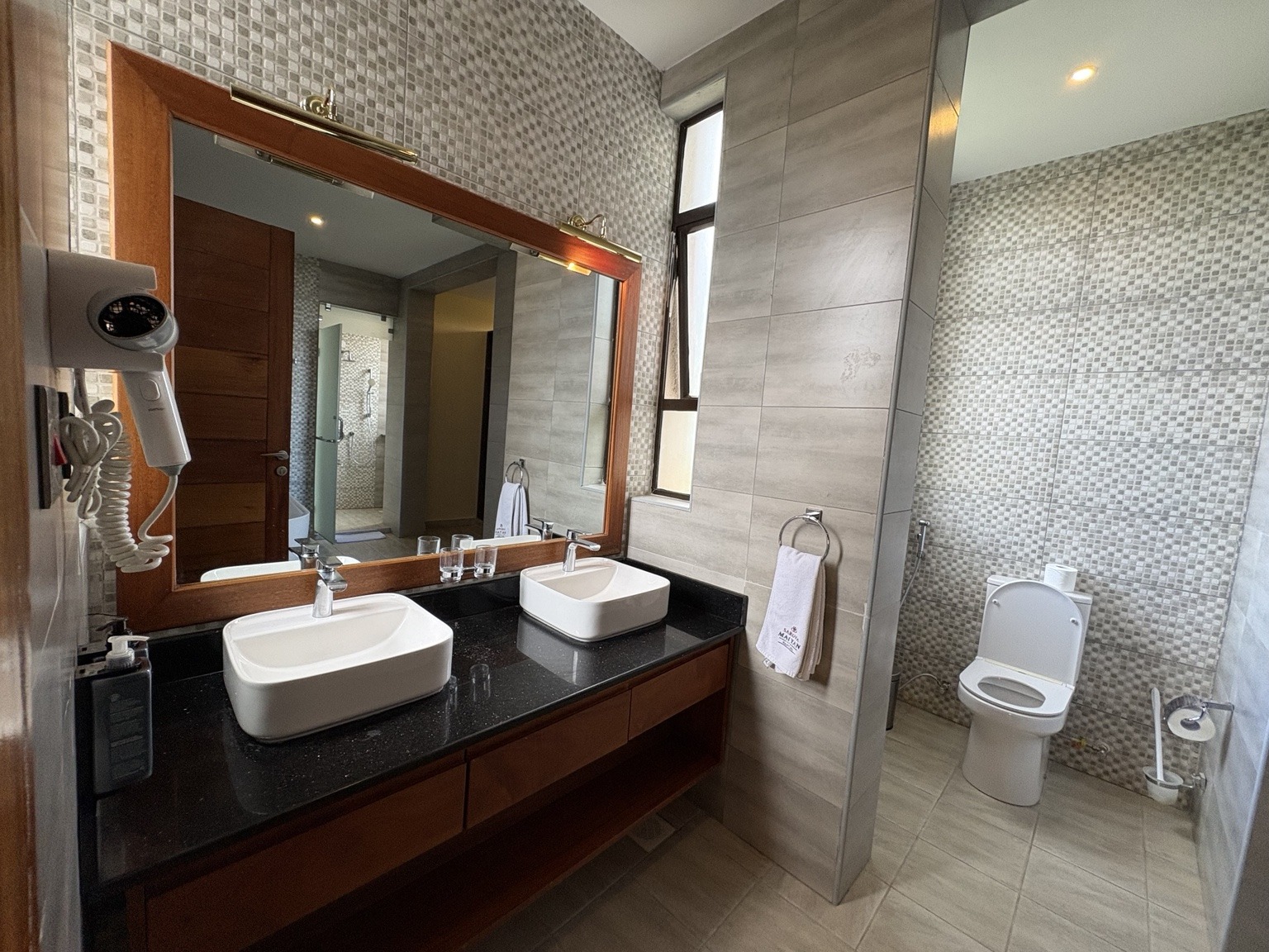 Villa 54 Executive Bathroom double vanity and shower